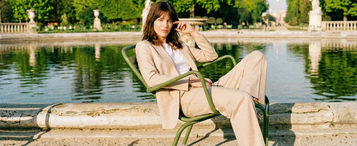 tailleur femme bleu marine